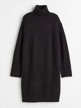 H&M Black Turtleneck Sweater Dress